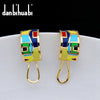 Elegant Alloy Colorful Stud Earrings