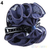 Beauty Chiffon Rose Flower Bow Jaw Clip